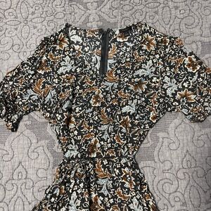 ANN TAYLOR Long Sleeve Floral Boho Bohemian Midi Maxi Dress Size 8